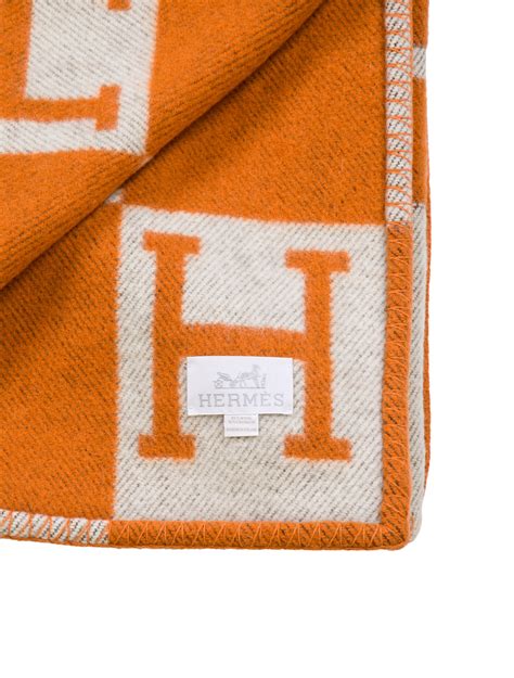 hermes orange avalon blanket|Hermes throw blanket etsy.